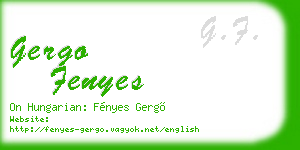 gergo fenyes business card